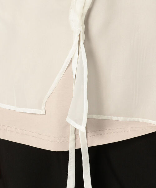 AULA AILA（アウラアイラ）の「AULA AILA/アウラアイラ/別注ドロストリング レイヤードTシャツ（Tシャツ/カットソー・レディース・ホワイト/ブラック・FREE）」の15枚目の写真