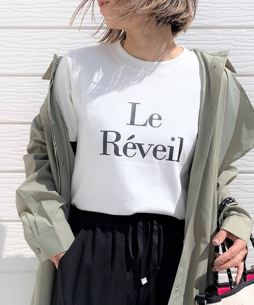 Q(キュー)の「ロゴ半袖T(Tシャツ/カットソー・レディース・アイボリー/ダークグレー・MEDIUM)」の2枚目の写真