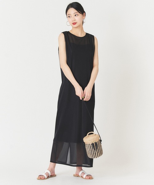 U by SPICK&SPAN(ユーバイスピックアンドスパン)の「シアーノースリーブドレス◆(ワンピース・レディース・ブラック/ピンク・FREE)」の11枚目の写真