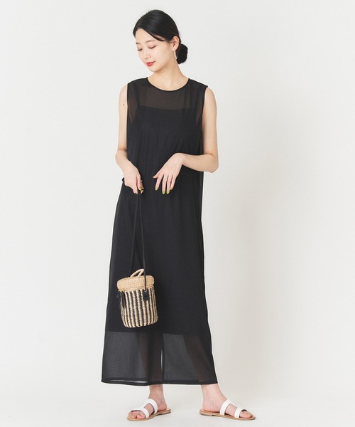 U by SPICK&SPAN(ユーバイスピックアンドスパン)の「シアーノースリーブドレス◆(ワンピース・レディース・ブラック/ピンク・FREE)」の21枚目の写真
