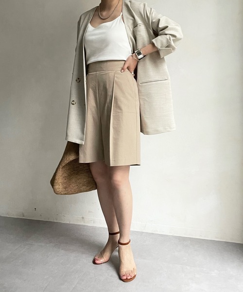 DouDou（ドゥドゥ）の「麻混センプレショートパンツ（その他パンツ・レディース・ブラック/ベージュ・FREE）」の20枚目の写真