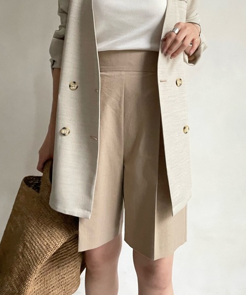 DouDou（ドゥドゥ）の「麻混センプレショートパンツ（その他パンツ・レディース・ブラック/ベージュ・FREE）」の17枚目の写真