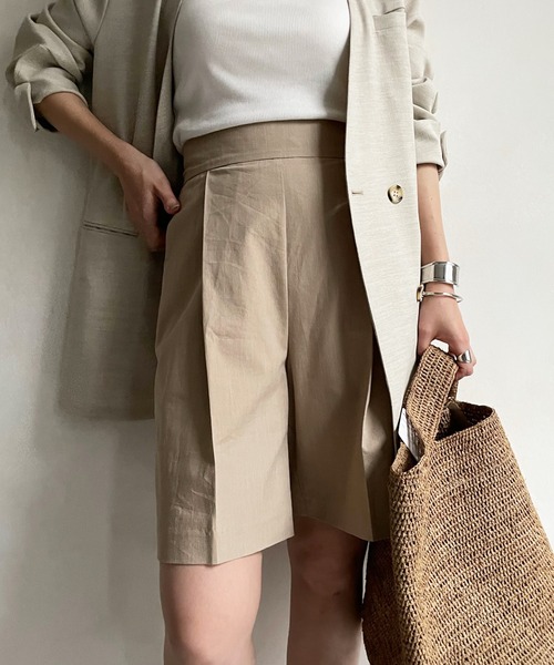 DouDou（ドゥドゥ）の「麻混センプレショートパンツ（その他パンツ・レディース・ブラック/ベージュ・FREE）」の21枚目の写真