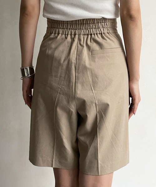 DouDou（ドゥドゥ）の「麻混センプレショートパンツ（その他パンツ・レディース・ブラック/ベージュ・FREE）」の5枚目の写真