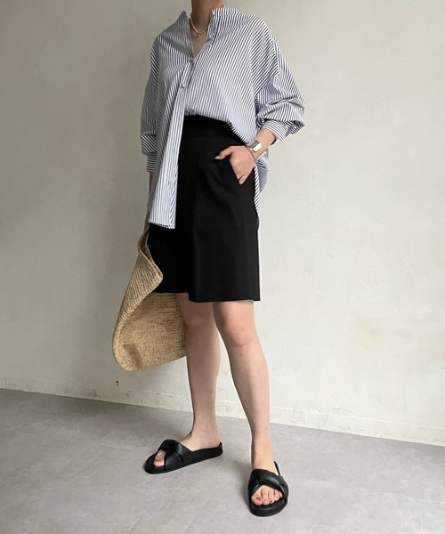 DouDou（ドゥドゥ）の「麻混センプレショートパンツ（その他パンツ・レディース・ブラック/ベージュ・FREE）」の7枚目の写真