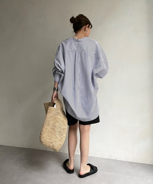 DouDou（ドゥドゥ）の「麻混センプレショートパンツ（その他パンツ・レディース・ブラック/ベージュ・FREE）」の4枚目の写真