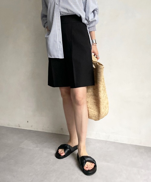 DouDou（ドゥドゥ）の「麻混センプレショートパンツ（その他パンツ・レディース・ブラック/ベージュ・FREE）」の18枚目の写真