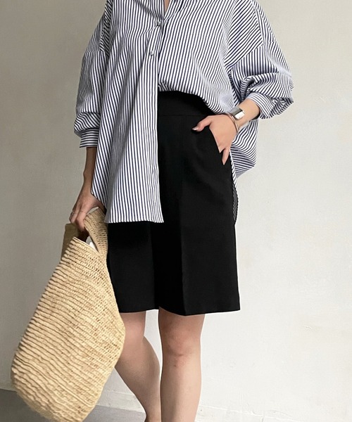 DouDou（ドゥドゥ）の「麻混センプレショートパンツ（その他パンツ・レディース・ブラック/ベージュ・FREE）」の14枚目の写真