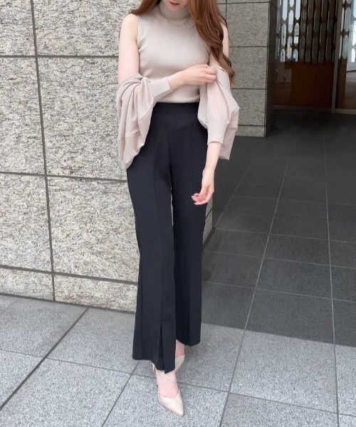 ROYAL PARTY（ロイヤルパーティー）の「ヘムスリットパンツ（その他パンツ・レディース・ブラック/ベージュ/オレンジ・FREE）」の12枚目の写真