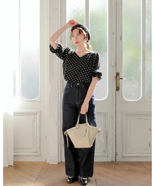 Areeam（アリーム）の「マルチWAYリボンバッグ（トートバッグ・レディース・グレイッシュベージュ/ベージュ・FREE）」の19枚目の写真