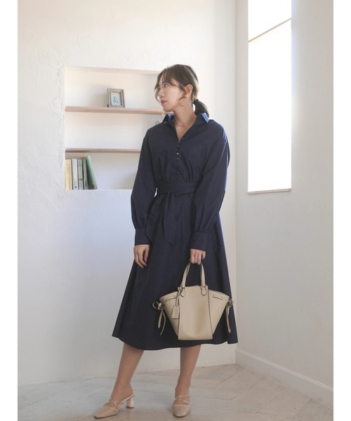 Areeam（アリーム）の「マルチWAYリボンバッグ（トートバッグ・レディース・グレイッシュベージュ/ベージュ・FREE）」の14枚目の写真