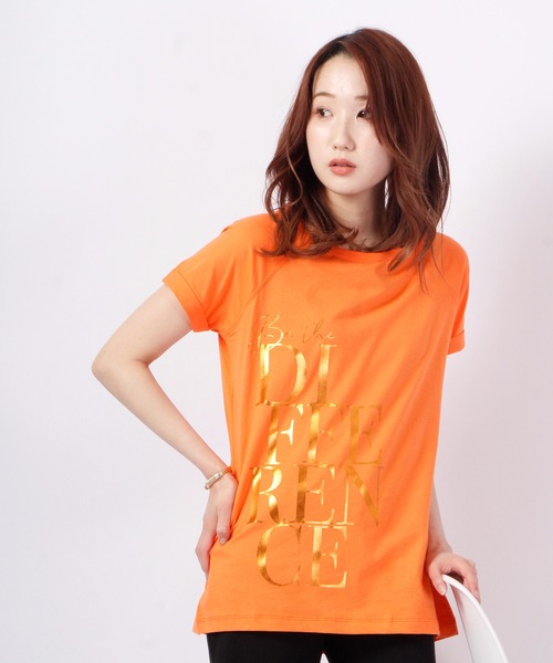 DIMENSIONE danza(ディメンシオーネ ダンツァ)の「サイドプリント半袖Tシャツ(Tシャツ/カットソー・レディース・ホワイト/オレンジ/イエロー/ブラック・SMALL/MEDIUM/X-SMALL)」の17枚目の写真