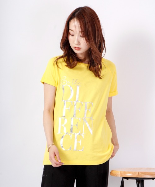 DIMENSIONE danza(ディメンシオーネ ダンツァ)の「サイドプリント半袖Tシャツ(Tシャツ/カットソー・レディース・ホワイト/オレンジ/イエロー/ブラック・SMALL/MEDIUM/X-SMALL)」の12枚目の写真
