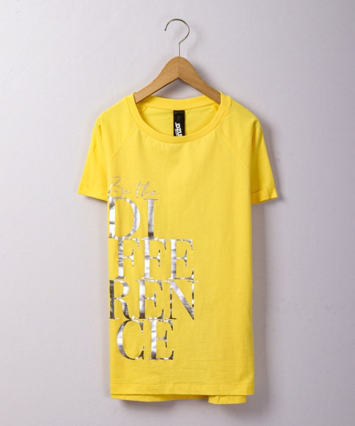 DIMENSIONE danza(ディメンシオーネ ダンツァ)の「サイドプリント半袖Tシャツ(Tシャツ/カットソー・レディース・ホワイト/オレンジ/イエロー/ブラック・SMALL/MEDIUM/X-SMALL)」の7枚目の写真