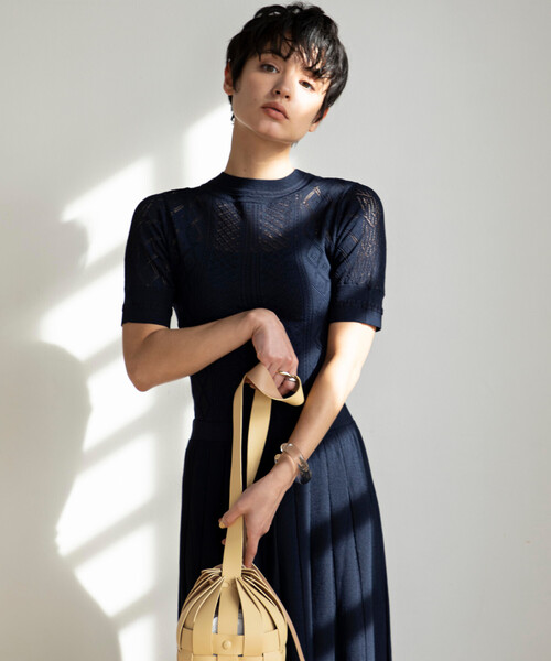 ReNorm(リノーム)の「インナーセット透かし編みニットワンピース(ワンピース・レディース・ベージュ/グリーン/ネイビー・フリー)」の22枚目の写真
