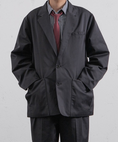 kutir（クティール）の「ルーズテーラードジャケット(セットアップ着用可！)（テーラードジャケット・メンズ・ネイビー/グレイッシュベージュ・MEDIUM/LARGE）」の10枚目の写真