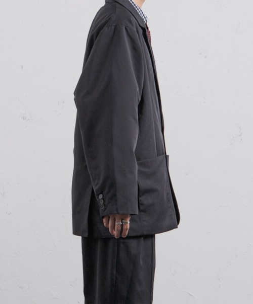 kutir（クティール）の「ルーズテーラードジャケット(セットアップ着用可！)（テーラードジャケット・メンズ・ネイビー/グレイッシュベージュ・MEDIUM/LARGE）」の12枚目の写真