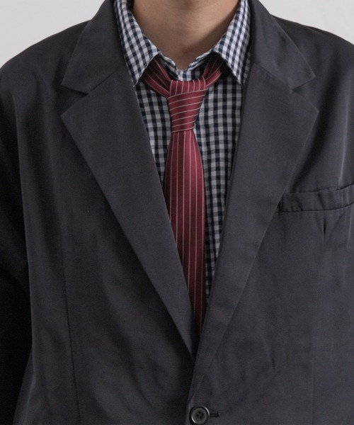 kutir（クティール）の「ルーズテーラードジャケット(セットアップ着用可！)（テーラードジャケット・メンズ・ネイビー/グレイッシュベージュ・MEDIUM/LARGE）」の14枚目の写真