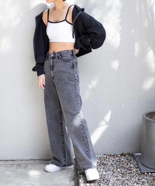 WEGO（ウィゴー）の「WEGO/カップインサイドラインキャミソール（キャミソール・レディース・ホワイト/ブラック・FREE）」の10枚目の写真