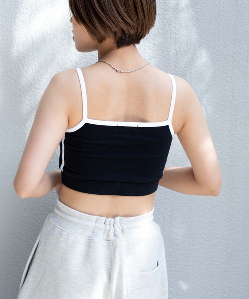 WEGO（ウィゴー）の「WEGO/カップインサイドラインキャミソール（キャミソール・レディース・ホワイト/ブラック・FREE）」の17枚目の写真