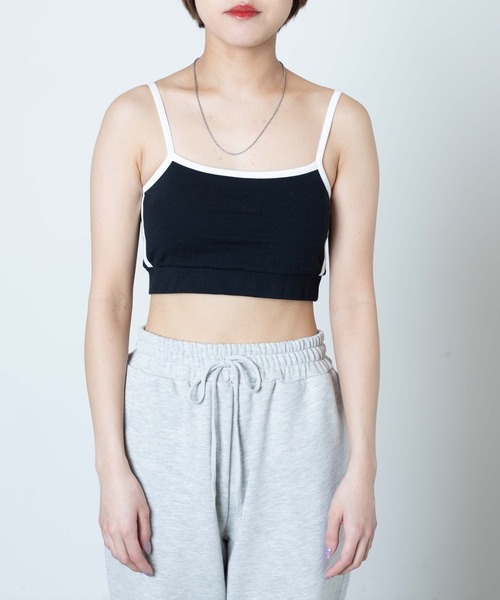 WEGO（ウィゴー）の「WEGO/カップインサイドラインキャミソール（キャミソール・レディース・ホワイト/ブラック・FREE）」の19枚目の写真