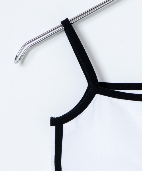 WEGO（ウィゴー）の「WEGO/カップインサイドラインキャミソール（キャミソール・レディース・ホワイト/ブラック・FREE）」の22枚目の写真