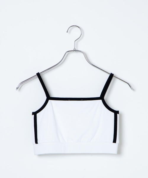 WEGO（ウィゴー）の「WEGO/カップインサイドラインキャミソール（キャミソール・レディース・ホワイト/ブラック・FREE）」の6枚目の写真