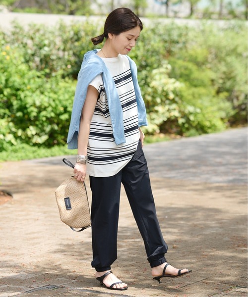 JOURNAL STANDARD(ジャーナルスタンダード)の「パネルボーダーフレンチプルオーバー(Tシャツ/カットソー・レディース・ブラック/ネイビー/ピンク/ブルー系その他・FREE)」の5枚目の写真