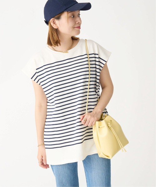 JOURNAL STANDARD(ジャーナルスタンダード)の「パネルボーダーフレンチプルオーバー(Tシャツ/カットソー・レディース・ブラック/ネイビー/ピンク/ブルー系その他・FREE)」の14枚目の写真