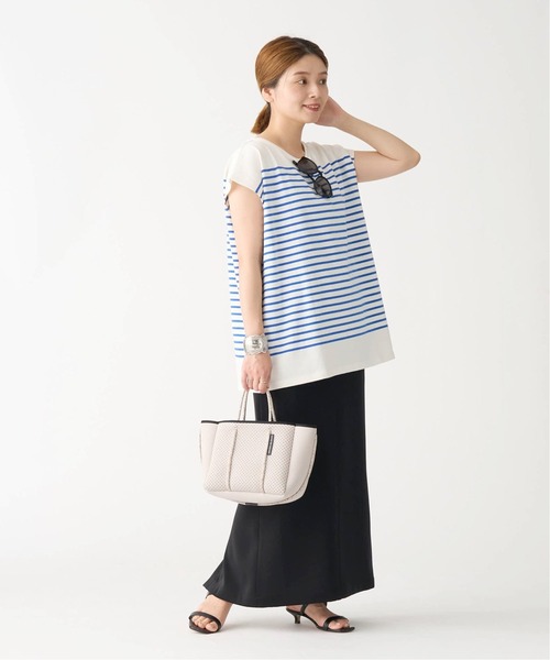 JOURNAL STANDARD(ジャーナルスタンダード)の「パネルボーダーフレンチプルオーバー(Tシャツ/カットソー・レディース・ブラック/ネイビー/ピンク/ブルー系その他・FREE)」の15枚目の写真