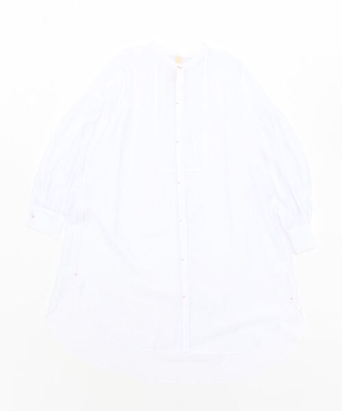 Q（キュー）の「Backギャザーシャツ（シャツ/ブラウス・レディース・チャコールグレー/アイボリー・MEDIUM）」の5枚目の写真