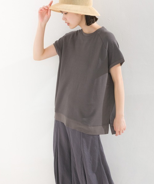 OMNES（オムネス）の「ベアワッフル裾スリットプルオーバー（その他トップス・レディース・ホワイト/ベージュ/ネイビー/イエロー/ラベンダー/グレイッシュベージュ/チャコール・FREE）」の14枚目の写真