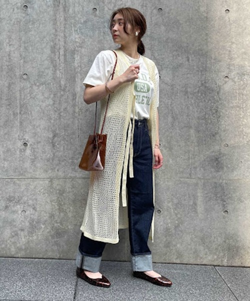 ☆新品☆ 定価￥35,200 佐藤繊維 M.＆KYOKO 透かし編み ロングジレ 楽天市場】≪特別price≫透かし編みカーディガン