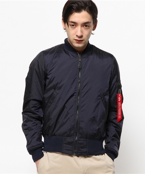 CIAOPANIC（チャオパニック）の「【ALPHA】MA-1REVERSIBLE（ブルゾン・メンズ・グリーン/ベージュ/ブルー・SMALL/LARGE/MEDIUM）」の3枚目の写真