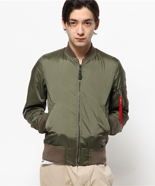 CIAOPANIC（チャオパニック）の「【ALPHA】MA-1REVERSIBLE（ブルゾン・メンズ・グリーン/ベージュ/ブルー・SMALL/LARGE/MEDIUM）」の2枚目の写真