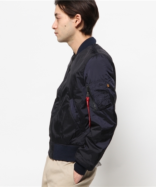 CIAOPANIC（チャオパニック）の「【ALPHA】MA-1REVERSIBLE（ブルゾン・メンズ・グリーン/ベージュ/ブルー・SMALL/LARGE/MEDIUM）」の5枚目の写真