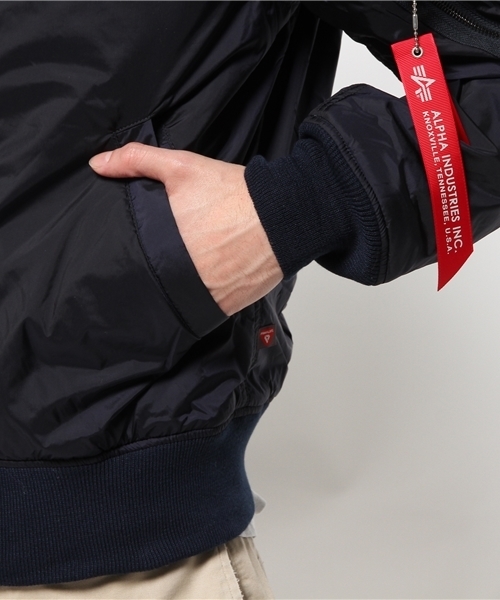 CIAOPANIC（チャオパニック）の「【ALPHA】MA-1REVERSIBLE（ブルゾン・メンズ・グリーン/ベージュ/ブルー・SMALL/LARGE/MEDIUM）」の15枚目の写真