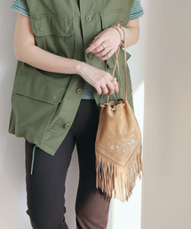 《別注》【DEL SOL/デルソル】Guatemala beads leather po：バッグ