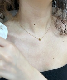 [eau un bijou]  gold stone necklace