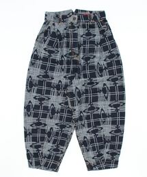MESSY ORB TARTAN DENIMビッグタックトラウザー