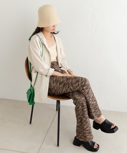 Kastane（カスタネ）の「【SETUP対応】グラデボーダージャガードパンツ（その他パンツ・レディース・ブラウン/グリーン・FREE）」の5枚目の写真