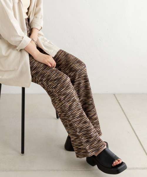 Kastane（カスタネ）の「【SETUP対応】グラデボーダージャガードパンツ（その他パンツ・レディース・ブラウン/グリーン・FREE）」の14枚目の写真