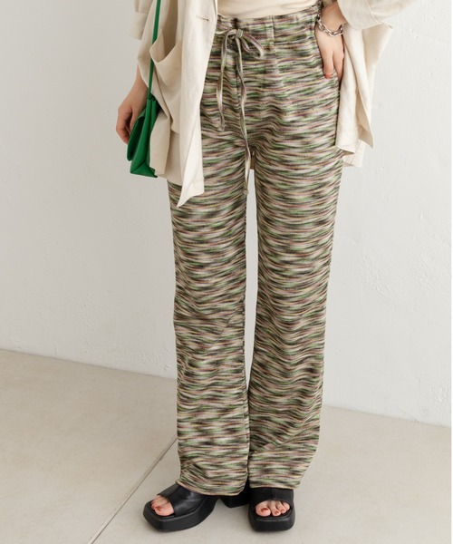 Kastane（カスタネ）の「【SETUP対応】グラデボーダージャガードパンツ（その他パンツ・レディース・ブラウン/グリーン・FREE）」の15枚目の写真