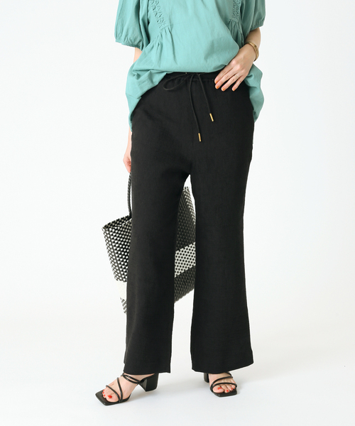 B.C STOCK（ベーセーストック）の「L/Rクレープイージーパンツ（その他パンツ・レディース・ブラック/グリーン/アイボリー・FREE）」の3枚目の写真