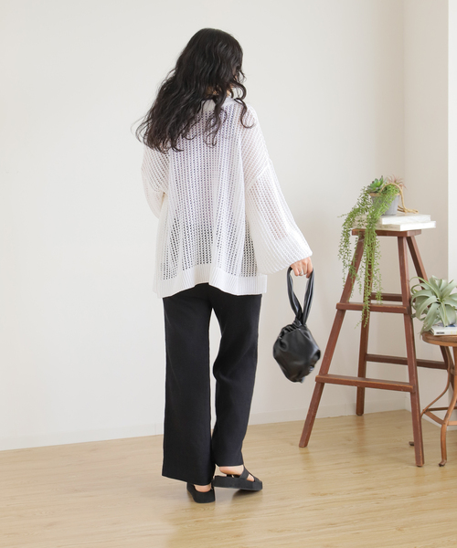 B.C STOCK（ベーセーストック）の「L/Rクレープイージーパンツ（その他パンツ・レディース・ブラック/グリーン/アイボリー・FREE）」の7枚目の写真