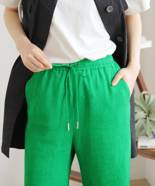 B.C STOCK（ベーセーストック）の「L/Rクレープイージーパンツ（その他パンツ・レディース・ブラック/グリーン/アイボリー・FREE）」の12枚目の写真