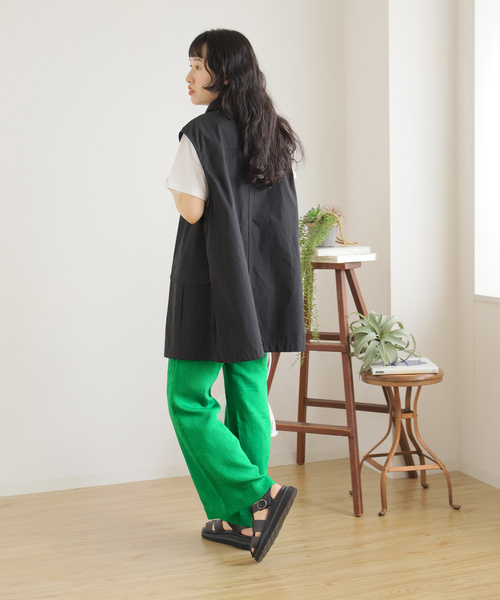 B.C STOCK（ベーセーストック）の「L/Rクレープイージーパンツ（その他パンツ・レディース・ブラック/グリーン/アイボリー・FREE）」の14枚目の写真