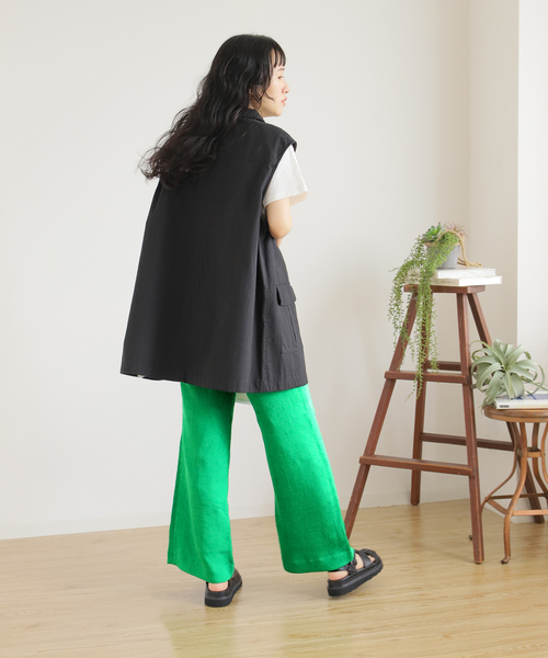 B.C STOCK（ベーセーストック）の「L/Rクレープイージーパンツ（その他パンツ・レディース・ブラック/グリーン/アイボリー・FREE）」の15枚目の写真