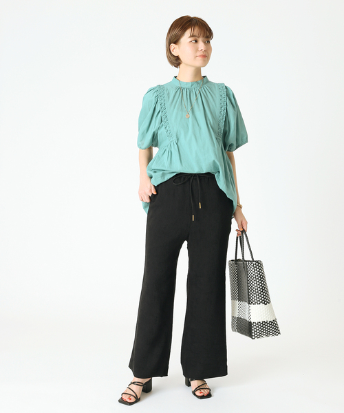 B.C STOCK（ベーセーストック）の「L/Rクレープイージーパンツ（その他パンツ・レディース・ブラック/グリーン/アイボリー・FREE）」の16枚目の写真