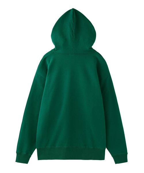 X-girl（エックスガール）の「OVAL LOGO PATCH SWEAT HOODIE（パーカー・レディース・ブラック/ダークグリーン/バーガンディー・S/M/L/XL）」の14枚目の写真